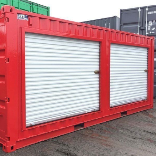 Contenedor de 20 pies con 2 puertas enrollables